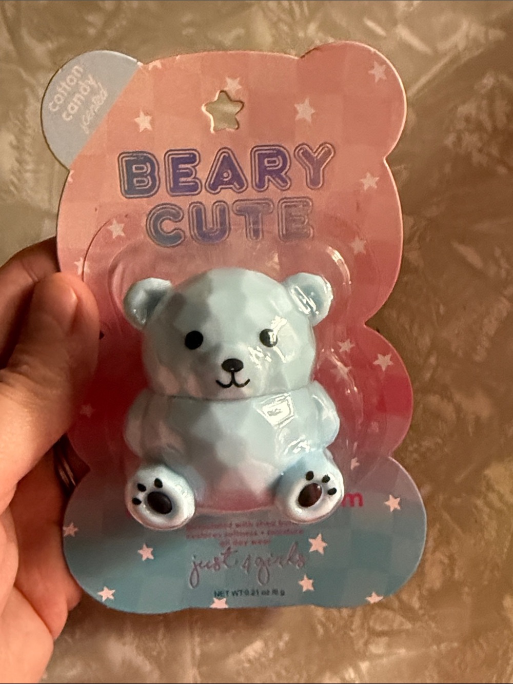 Beary Cute cotton candy hydrating lip balm
